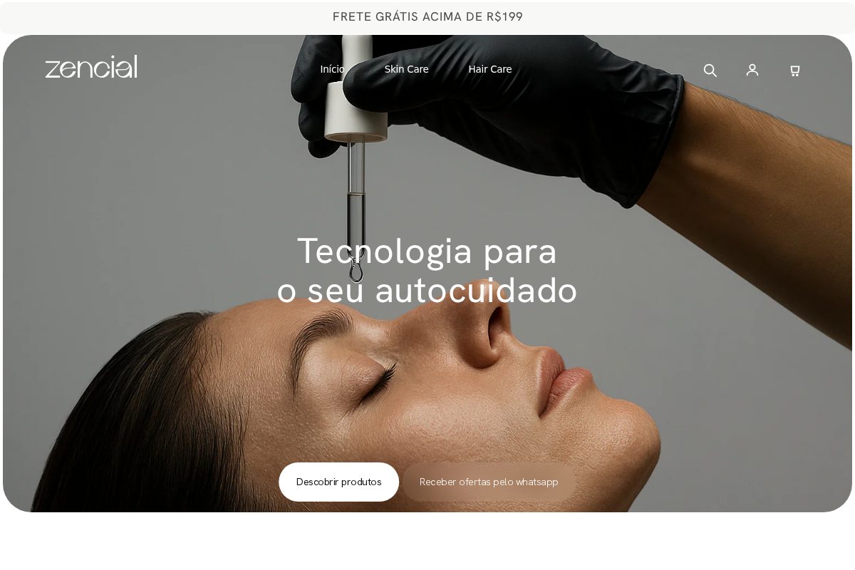 Zencial homepage screenshot