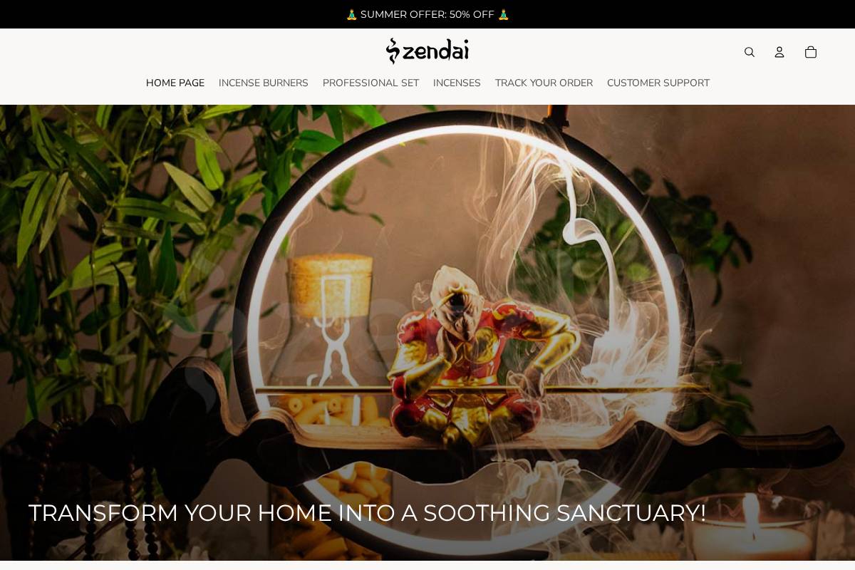 zendaincense.com homepage screenshot
