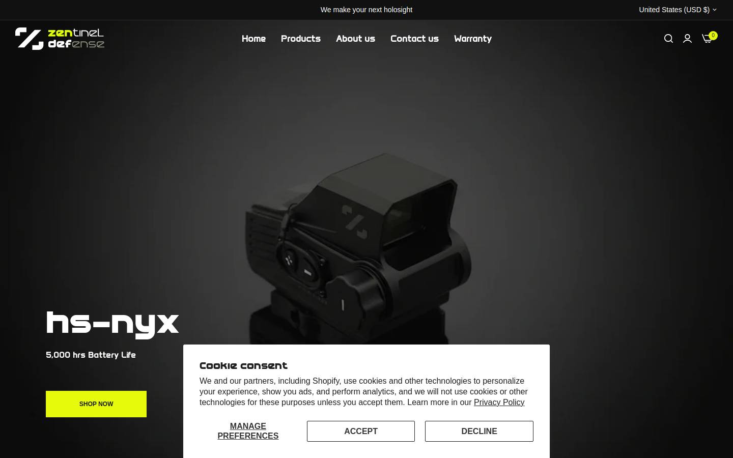 zendef.com homepage screenshot