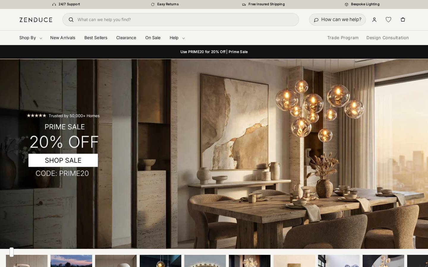 ZENDUCE homepage screenshot
