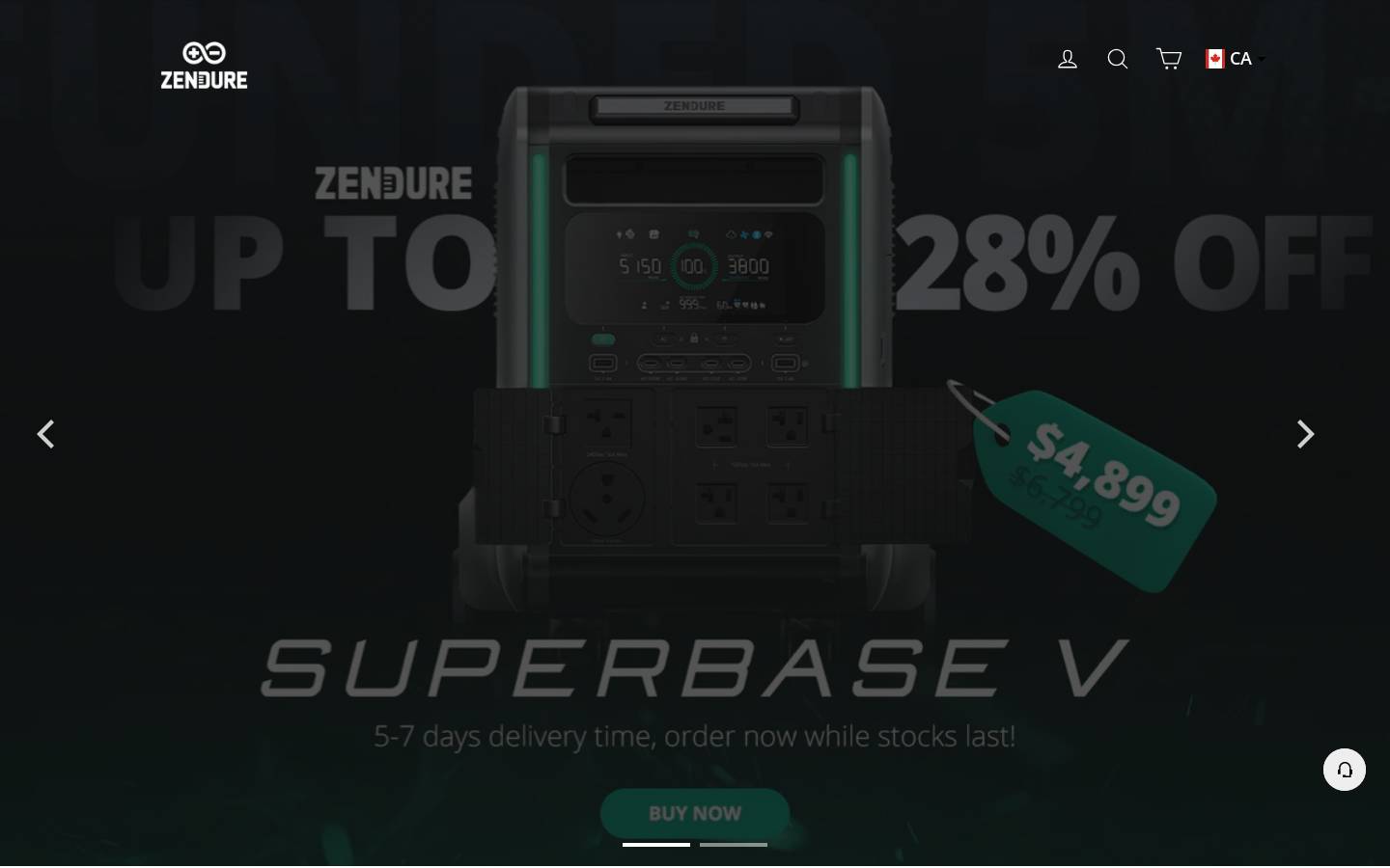 Zendure homepage screenshot