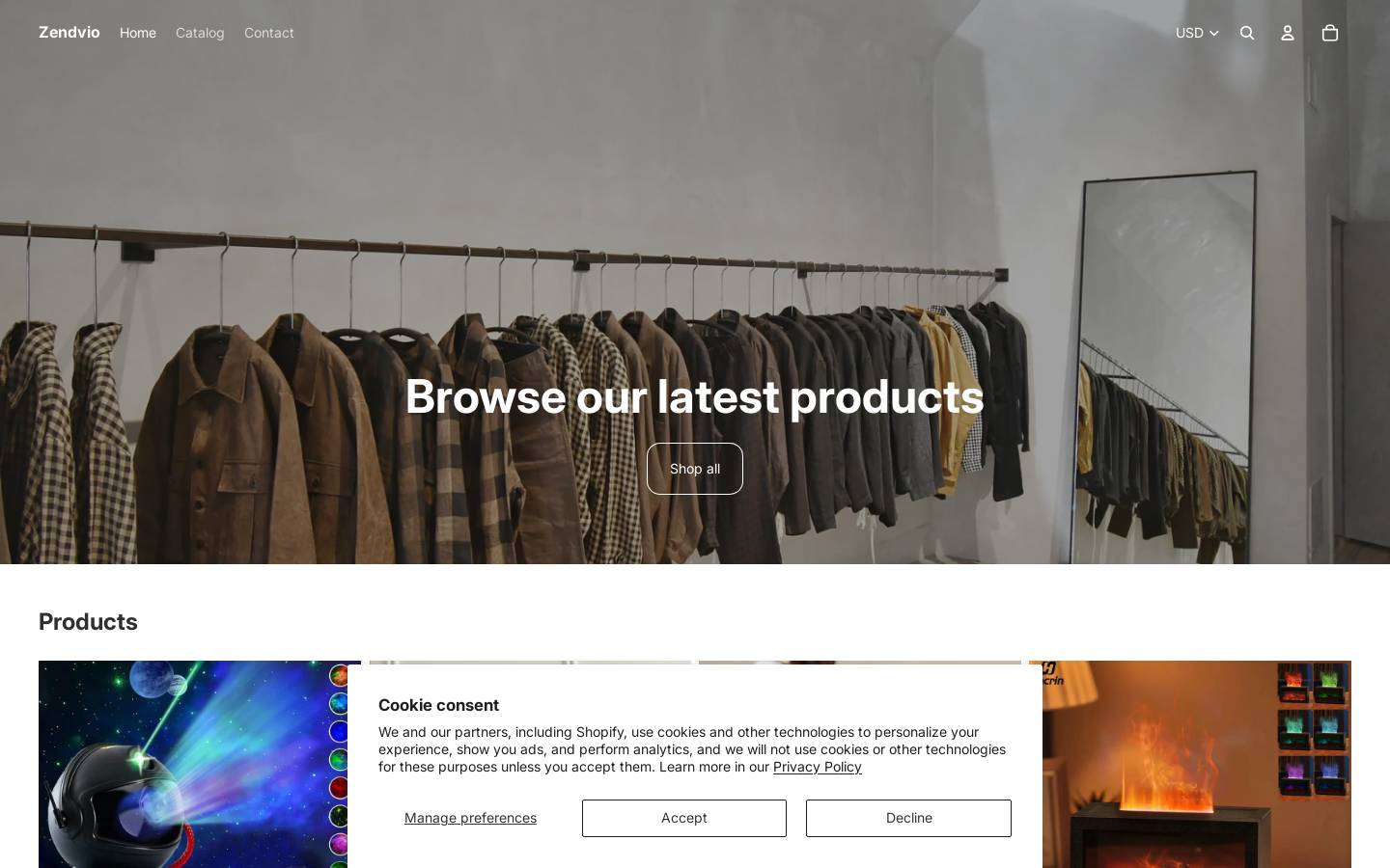 zendvio.com homepage screenshot