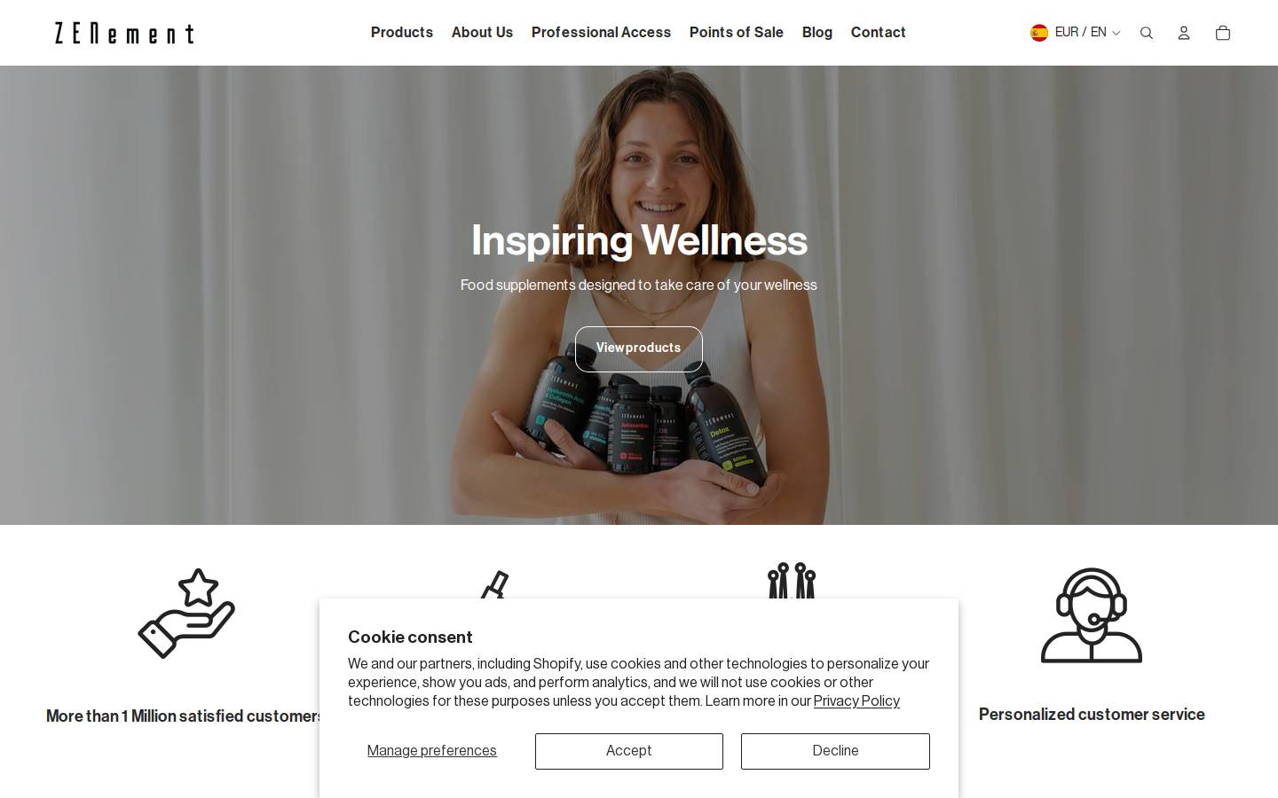 Zenement homepage screenshot