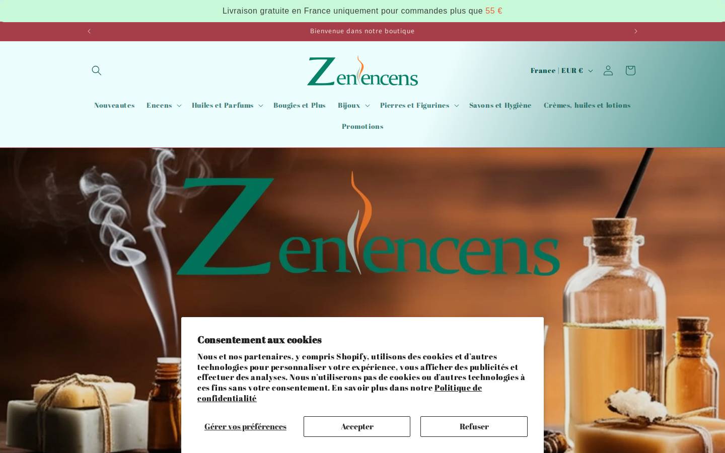 zenencens.com homepage screenshot