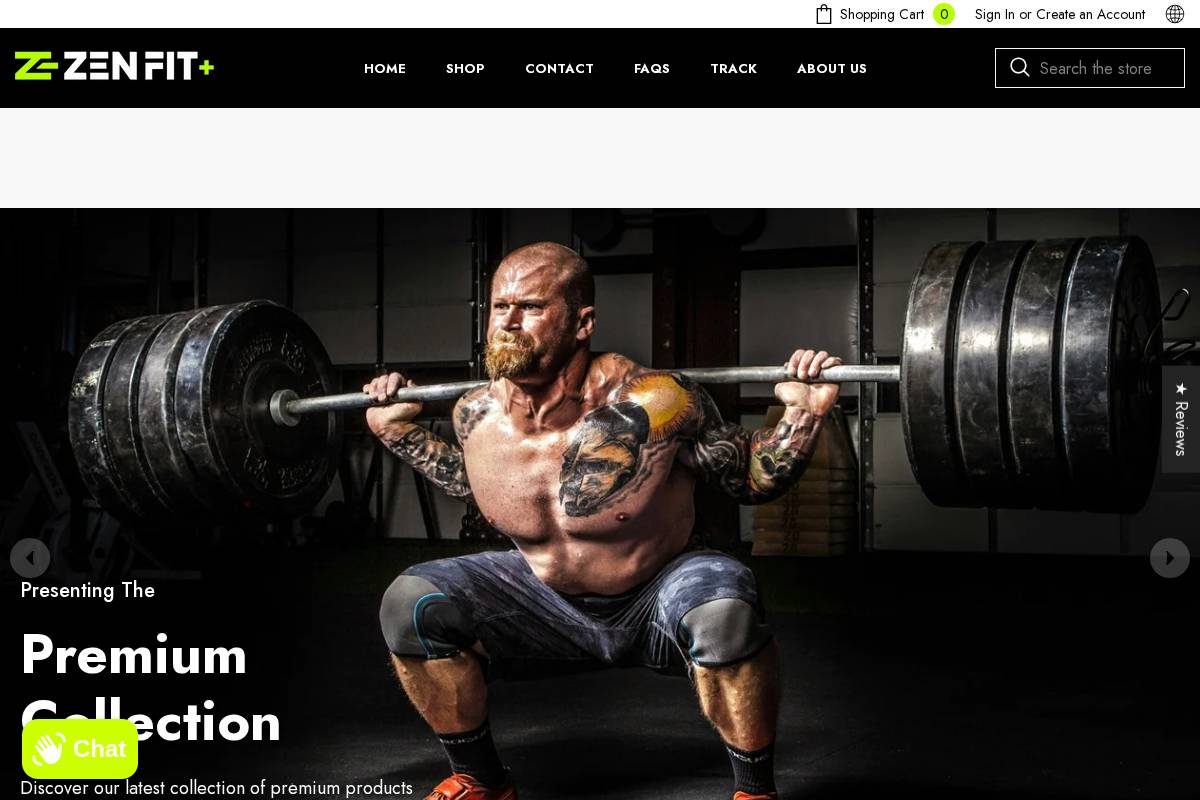 zenfitplus.store homepage screenshot