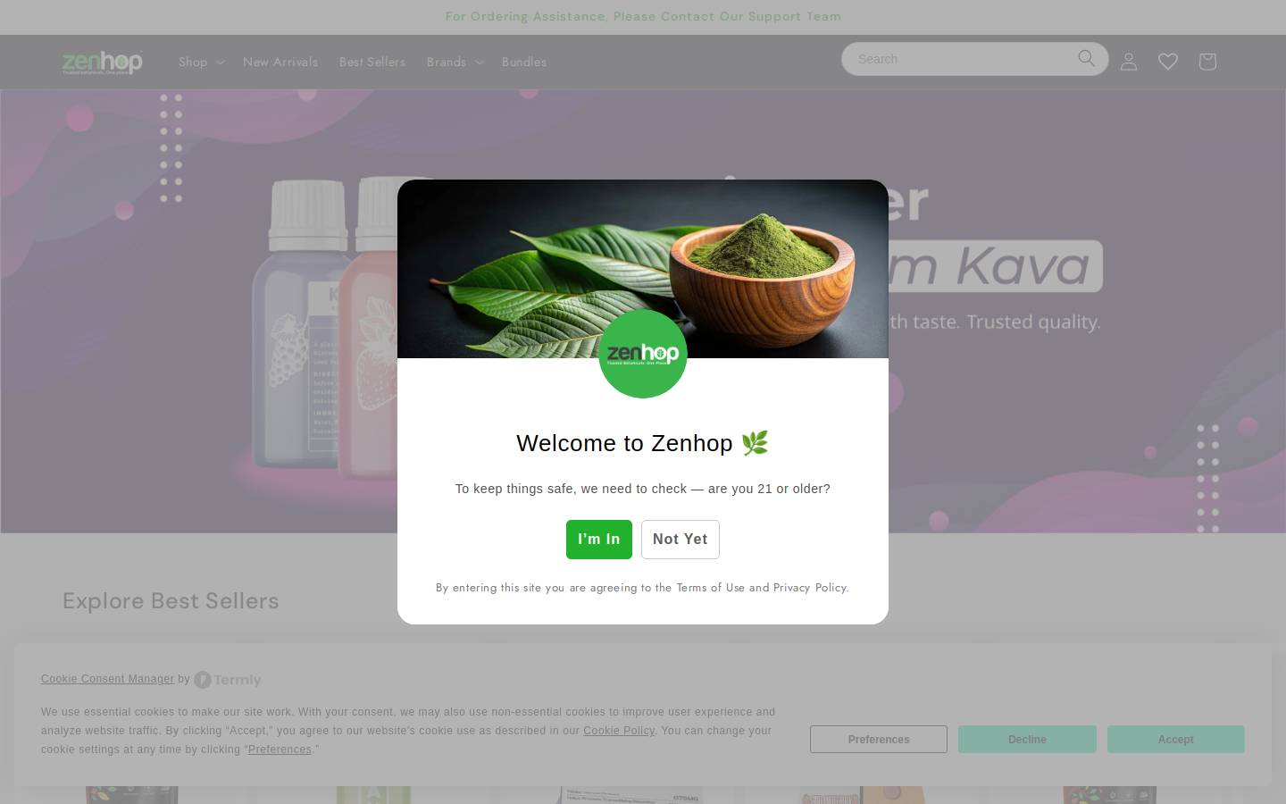 zenhop.com homepage screenshot