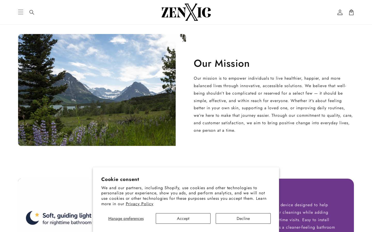 Zenicx homepage screenshot
