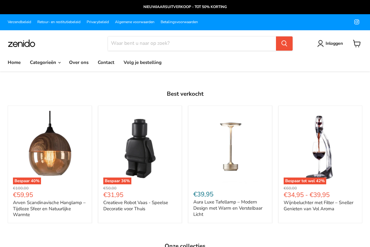 Zenido homepage screenshot