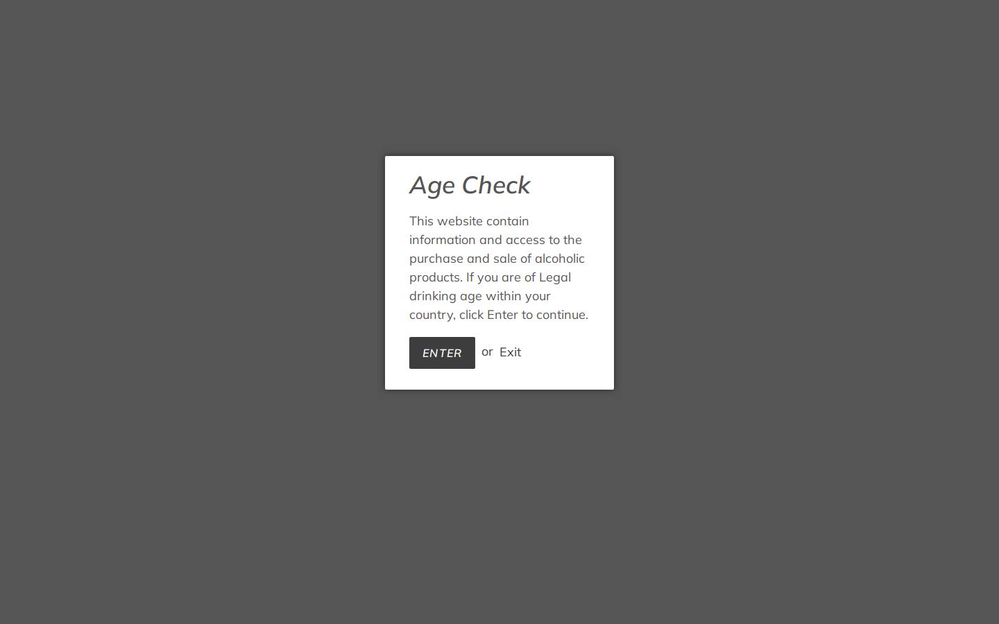 zenithdistillery.com homepage screenshot