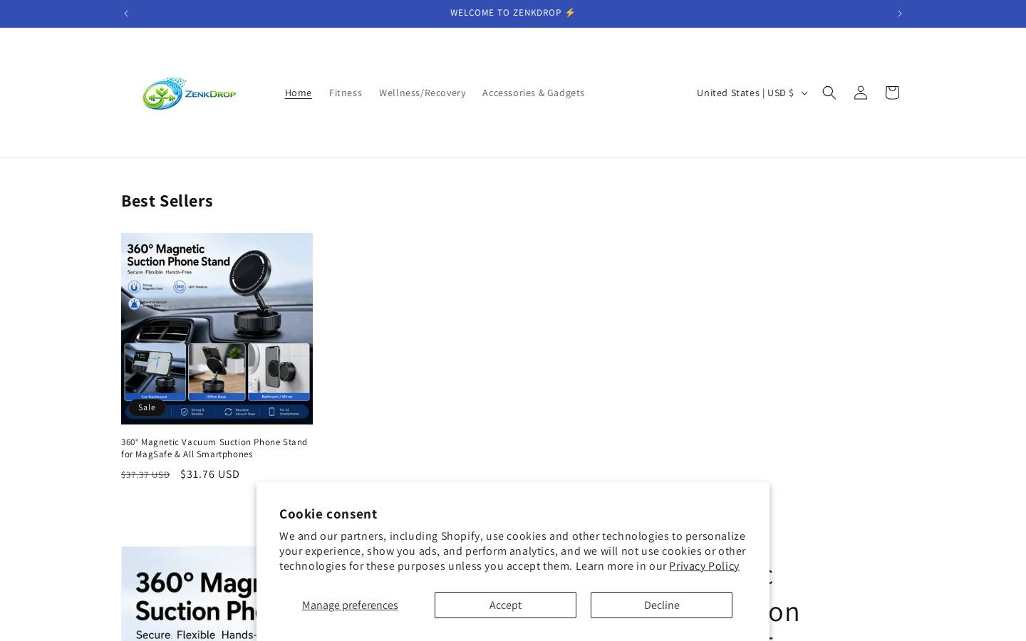 zenkdrop.com homepage screenshot