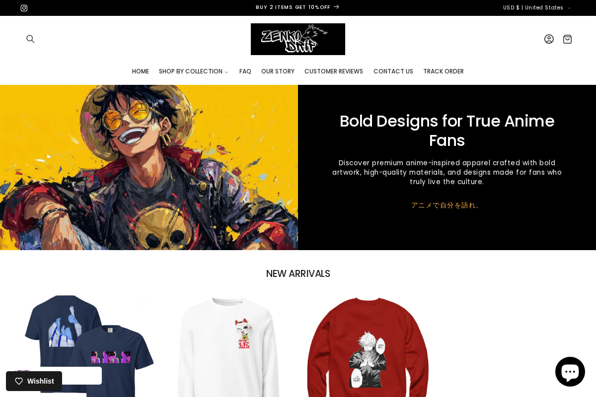 Zenko Drip homepage screenshot