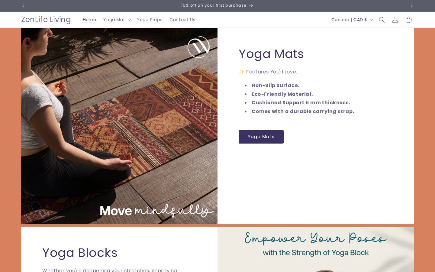 zenlifeliving.ca homepage screenshot