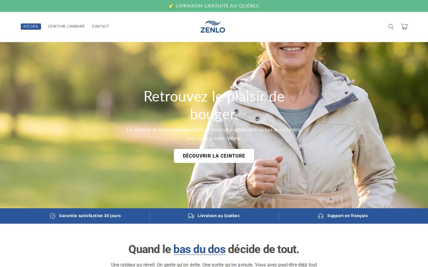 zenlo.ca homepage screenshot