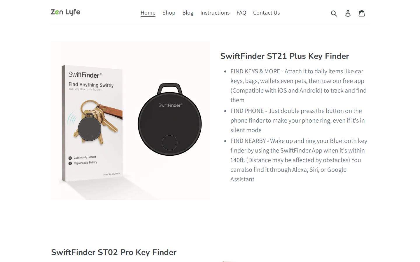 zenlyfe.com homepage screenshot