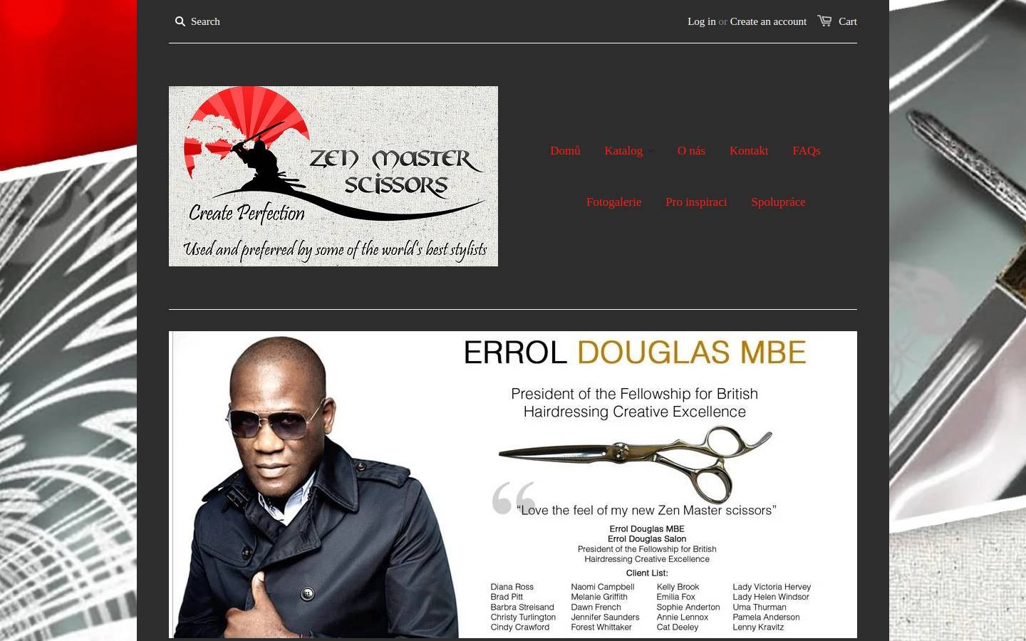 zenmasterscissors.cz homepage screenshot