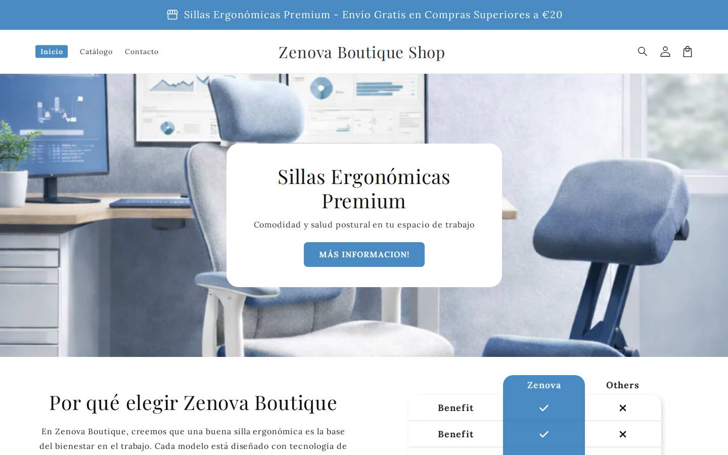 zenovaboutiqueshop.com homepage screenshot