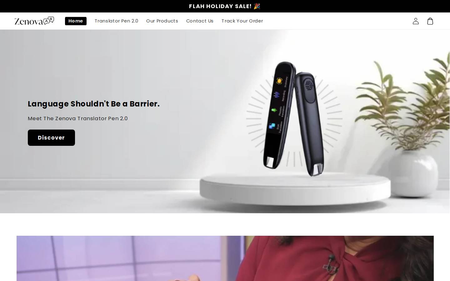 zenovashop.co homepage screenshot