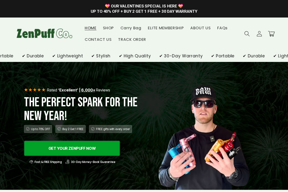 ZenPuff Co homepage screenshot