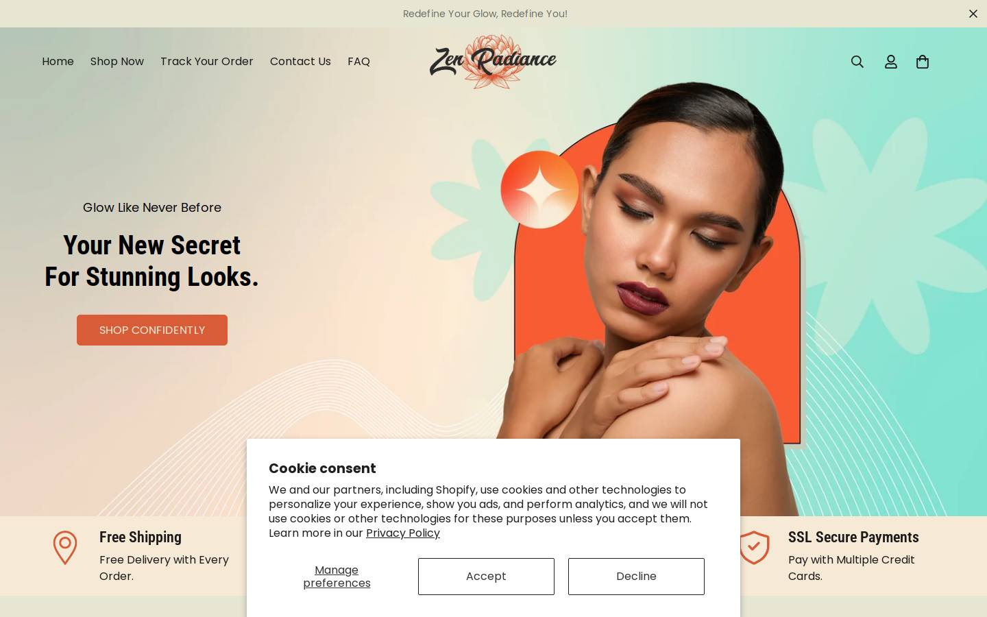 zenradiancecanada.com homepage screenshot