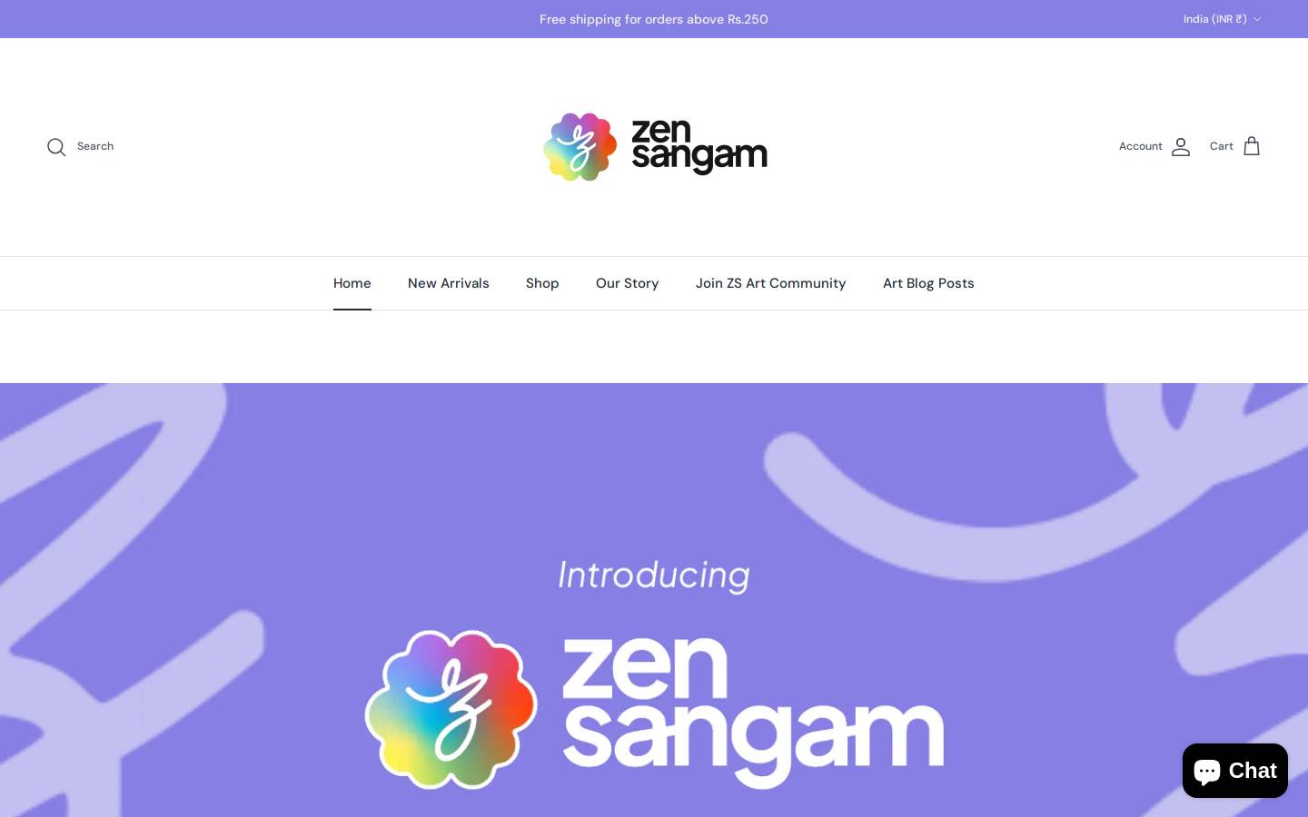 zensangam.com homepage screenshot