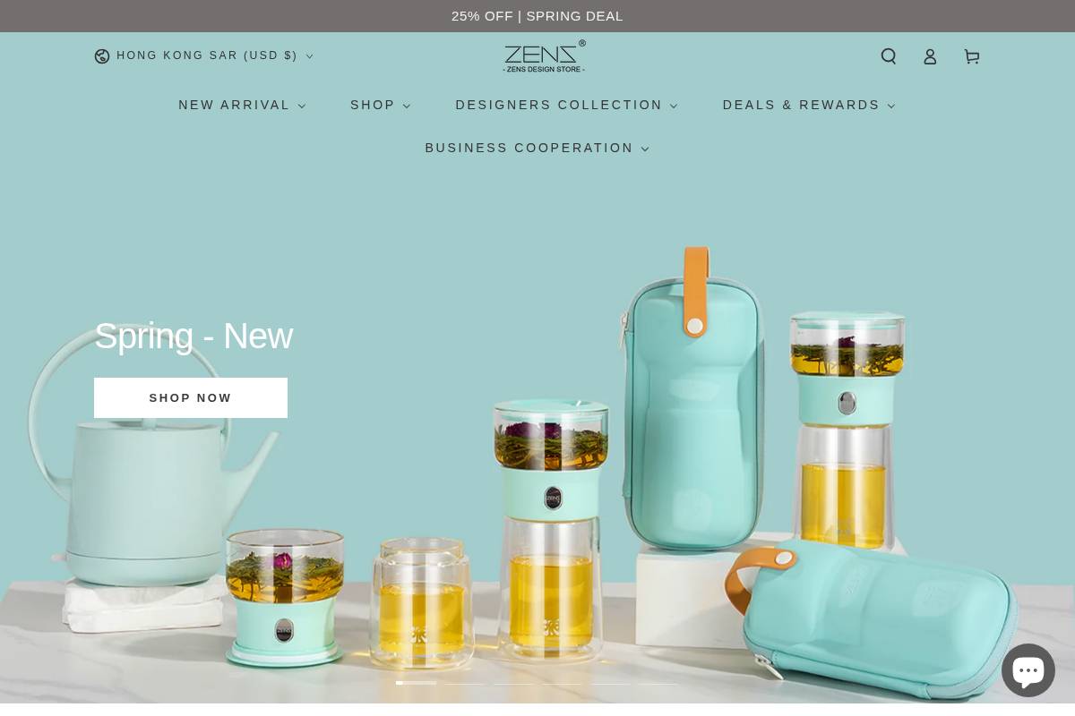 Zensliving homepage screenshot