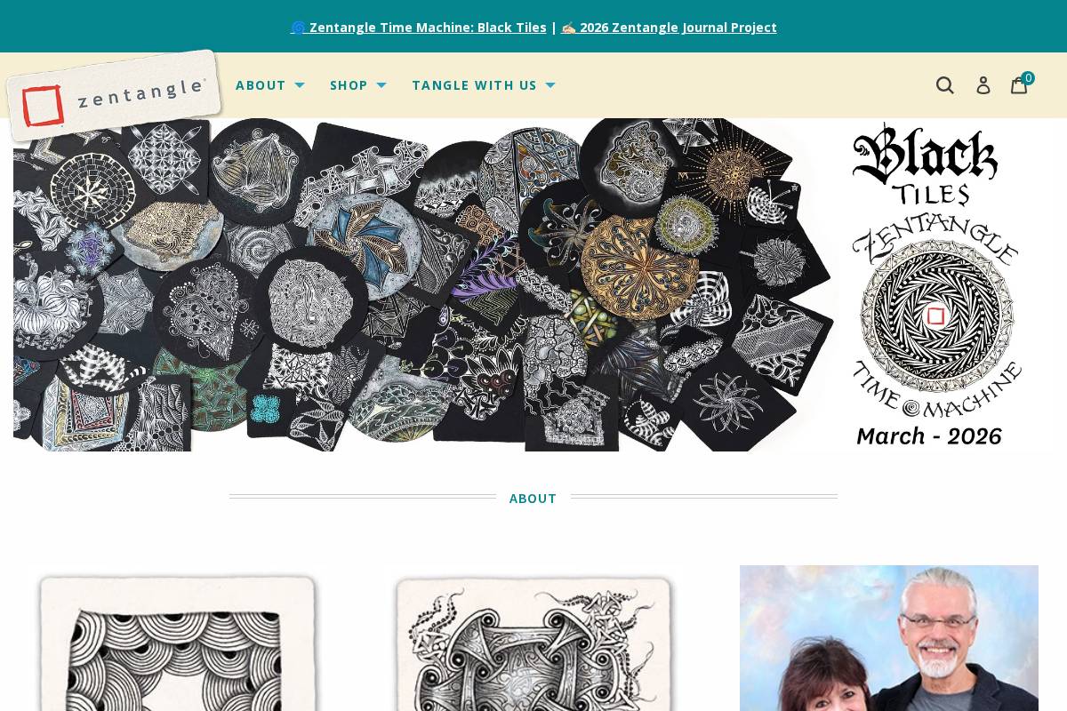 zentangle.com homepage screenshot