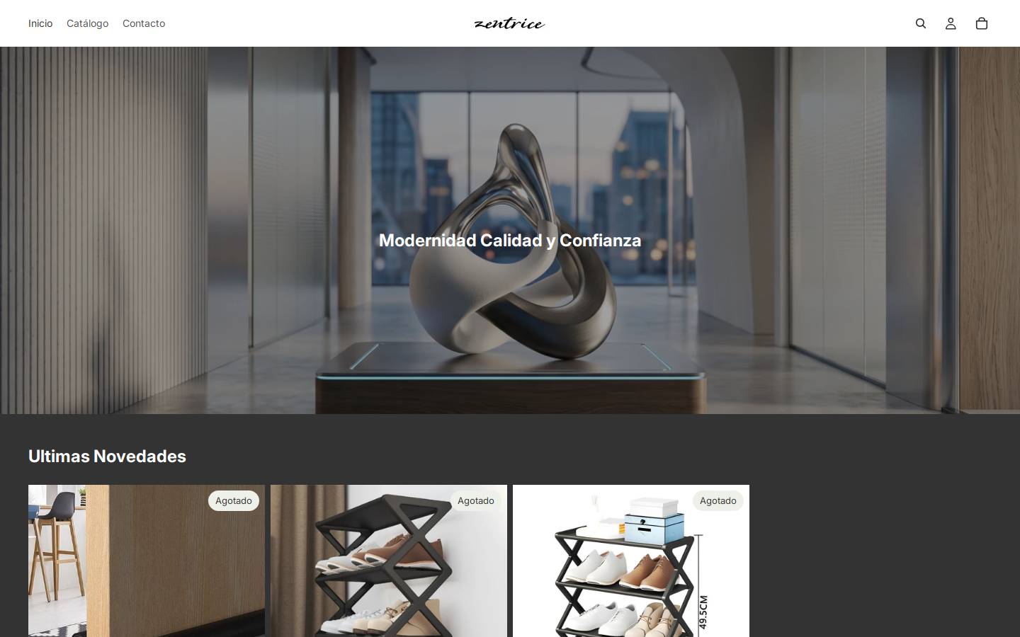 zentrice.com homepage screenshot