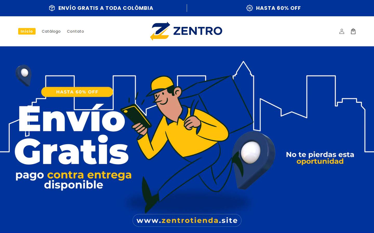 zentrotienda.site homepage screenshot
