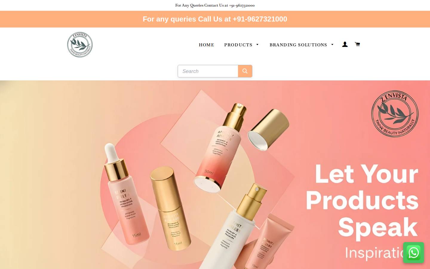 zenvistapackagings.in homepage screenshot