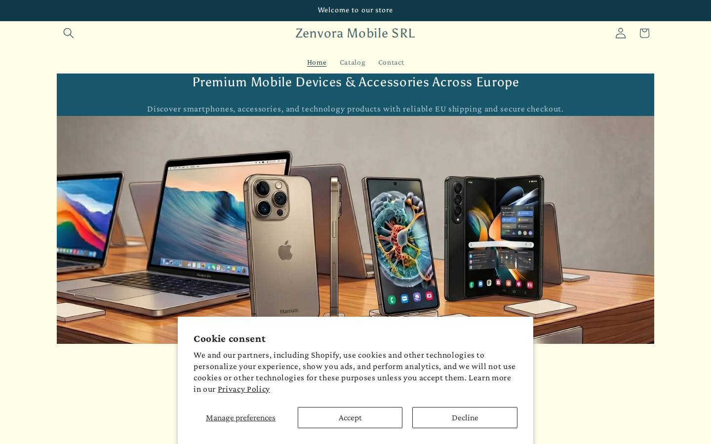 zenvora.mobi homepage screenshot