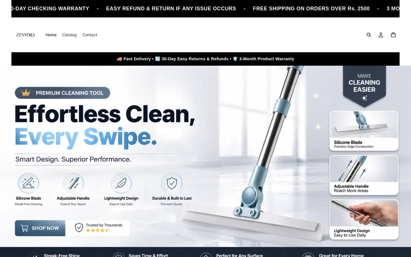 zenvoras.store homepage screenshot