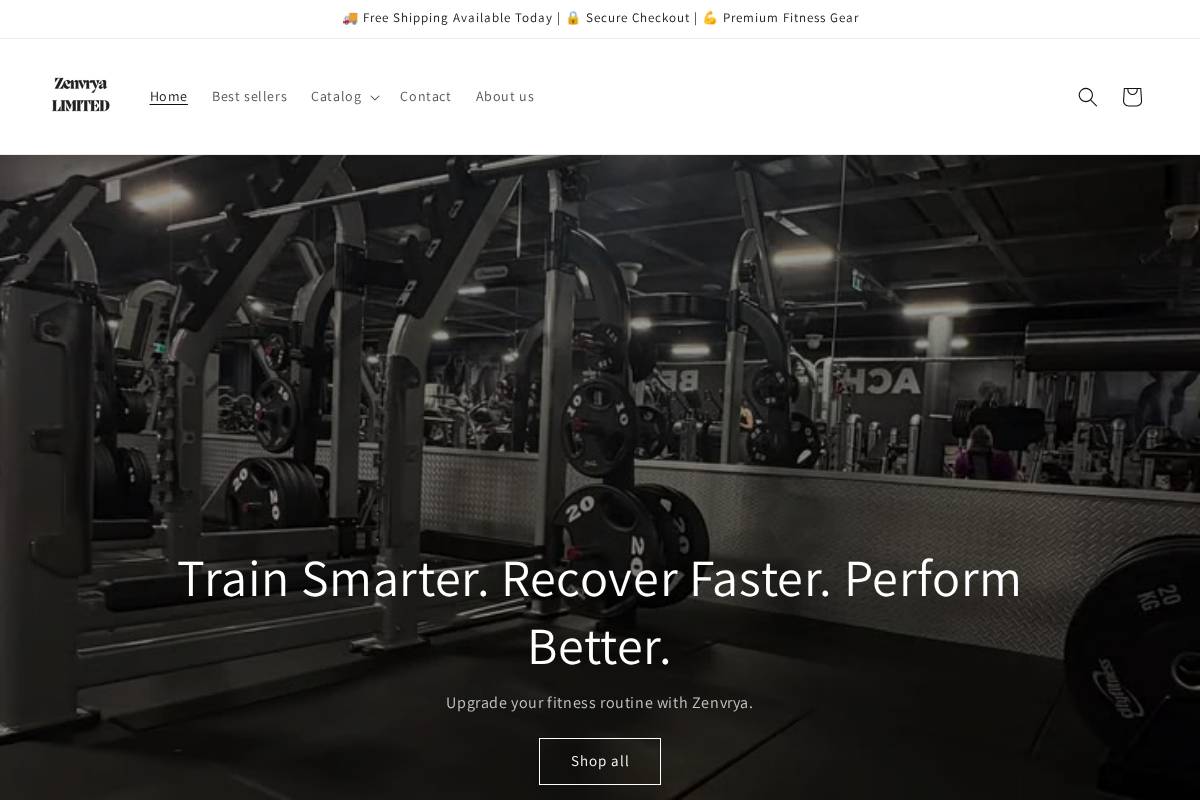 zenvrya.com homepage screenshot