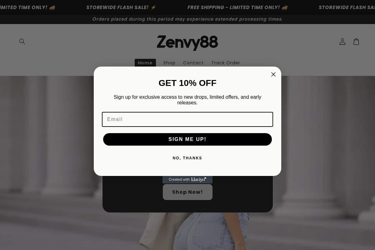 Zenvy88 homepage screenshot