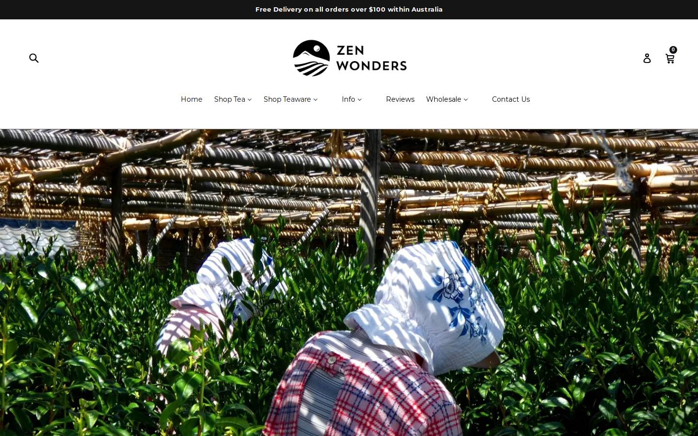 zenwondersmatcha.com.au homepage screenshot