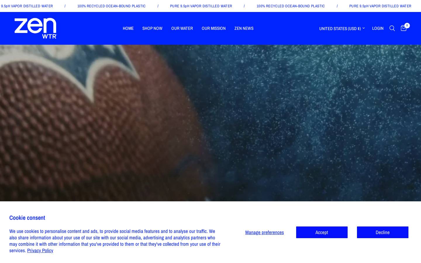 zenwtr.com homepage screenshot