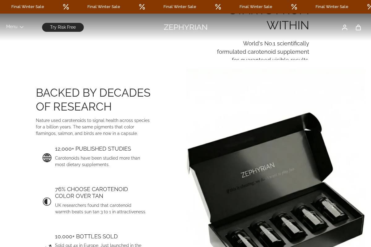 zephyrian.co.uk homepage screenshot