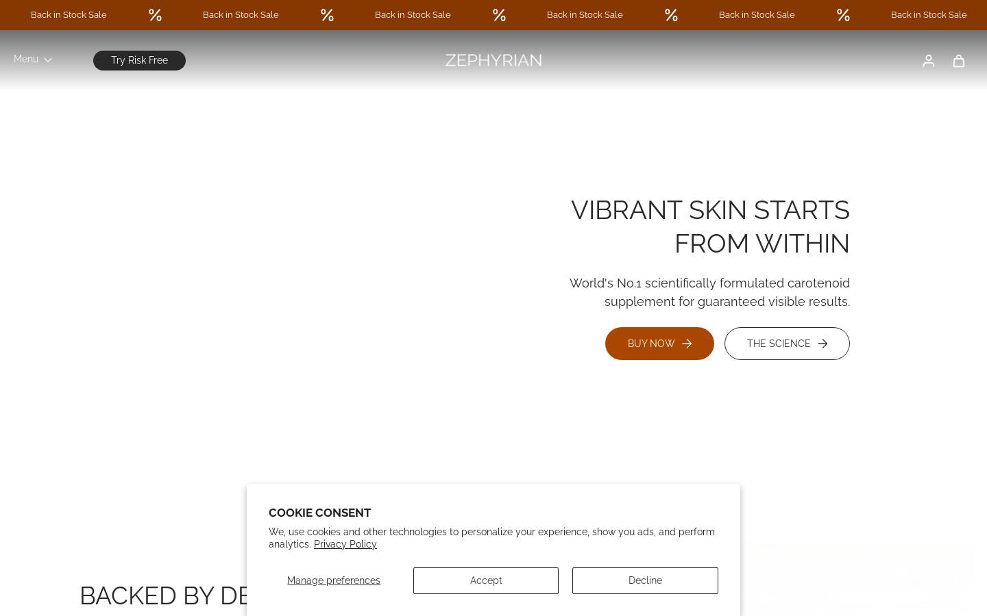 zephyrian.com homepage screenshot