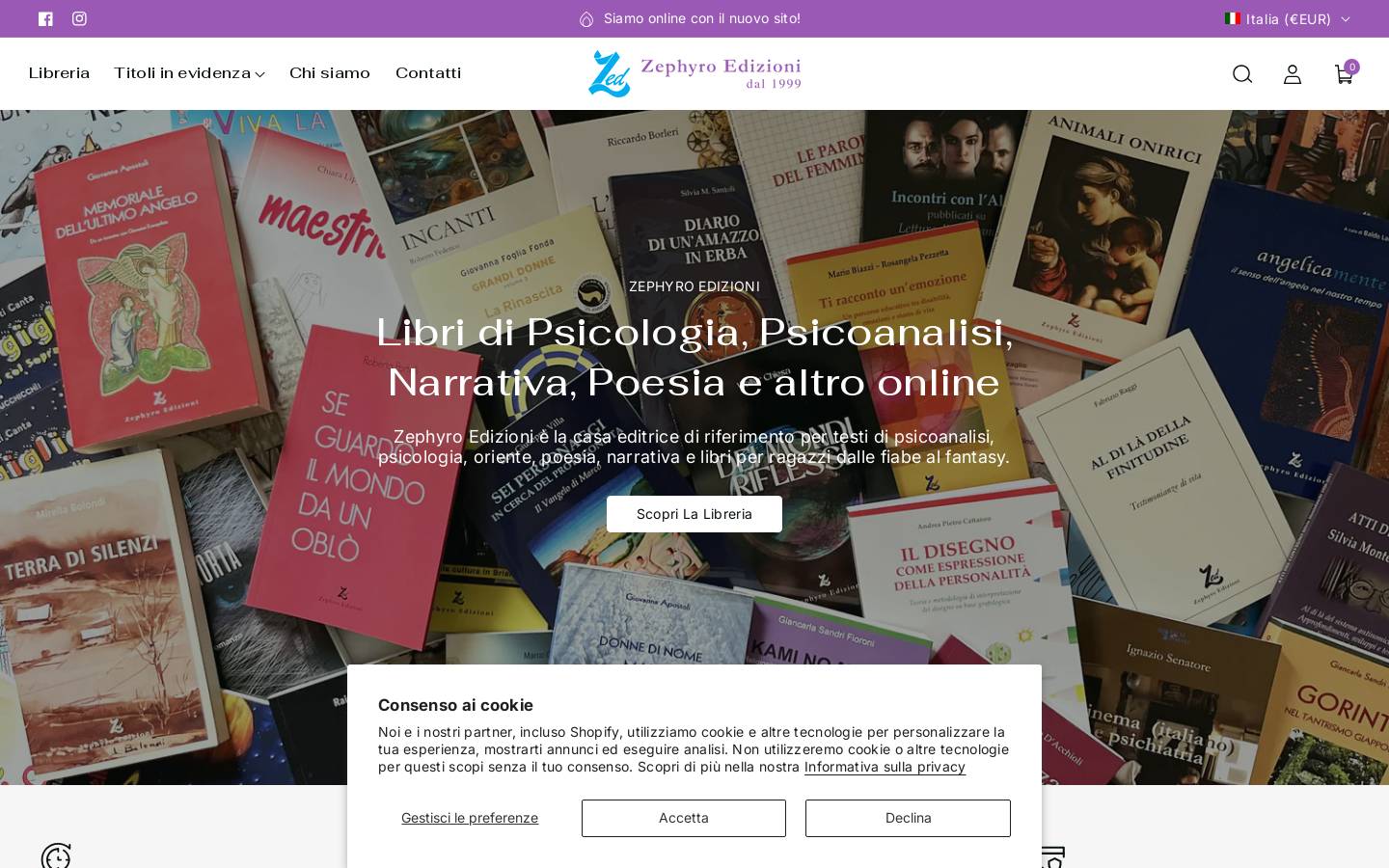 zephyro.it homepage screenshot