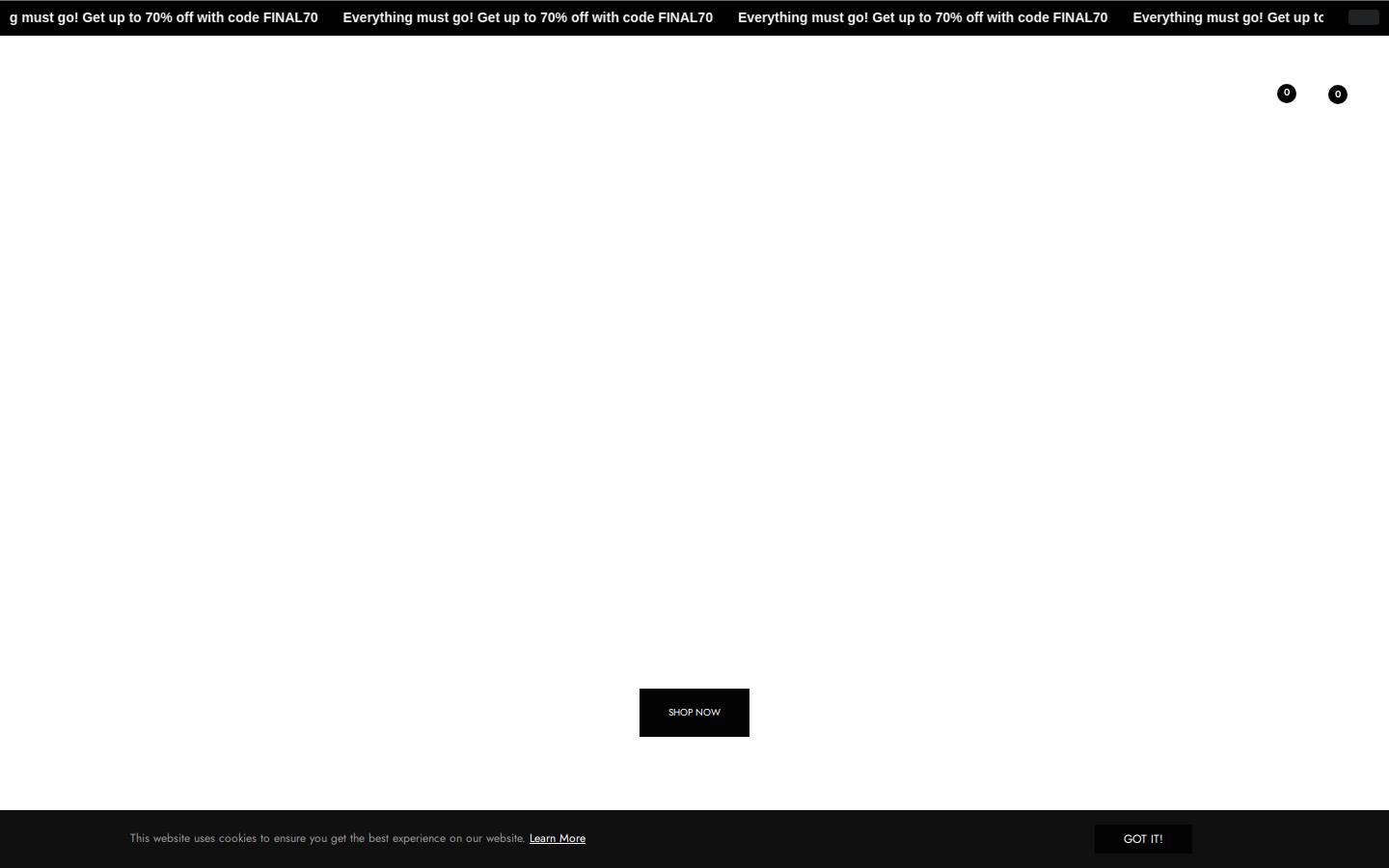 zeradress.com homepage screenshot