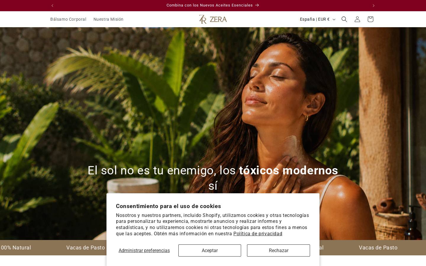Zeratallow homepage screenshot