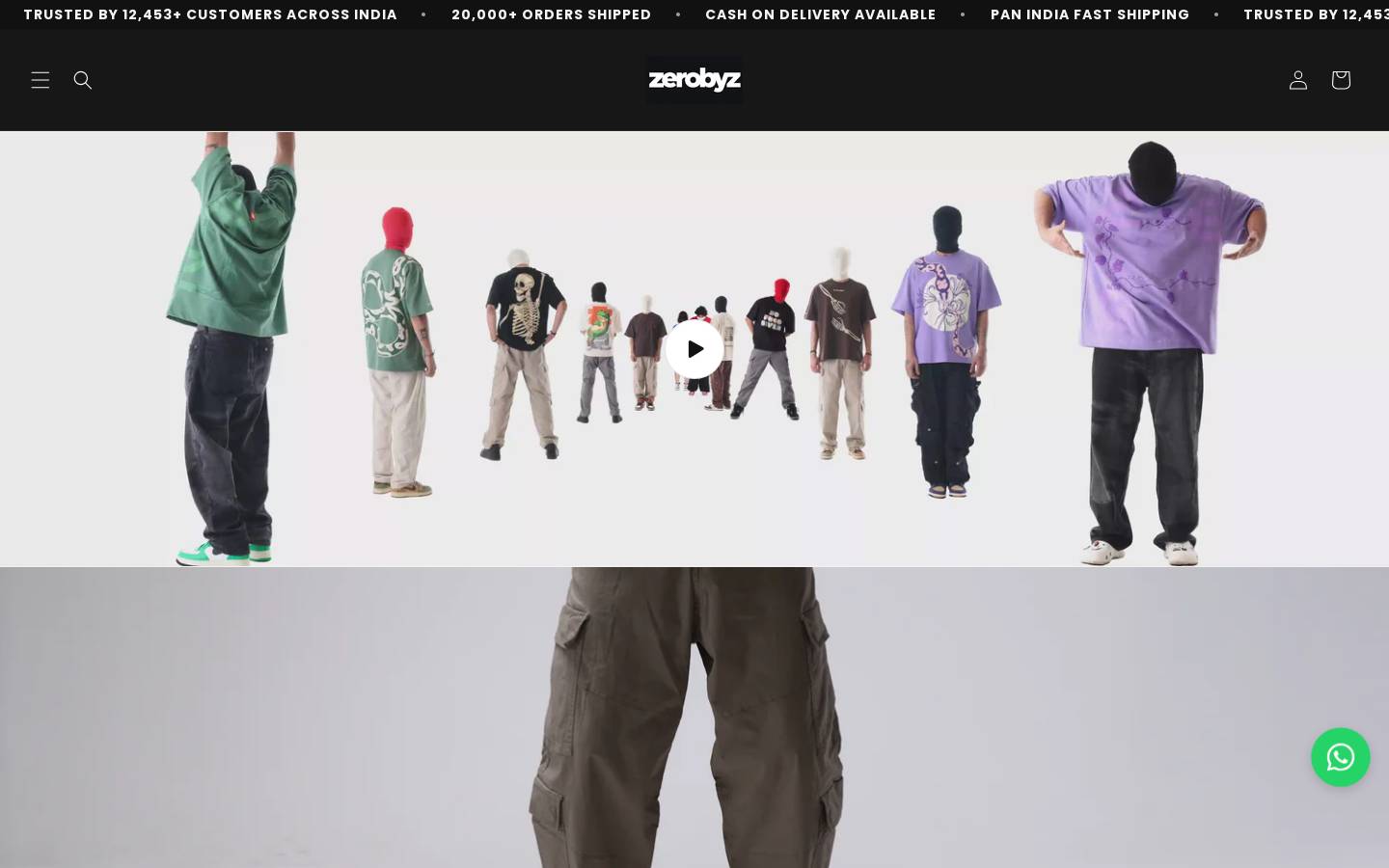 zerobyz.com homepage screenshot