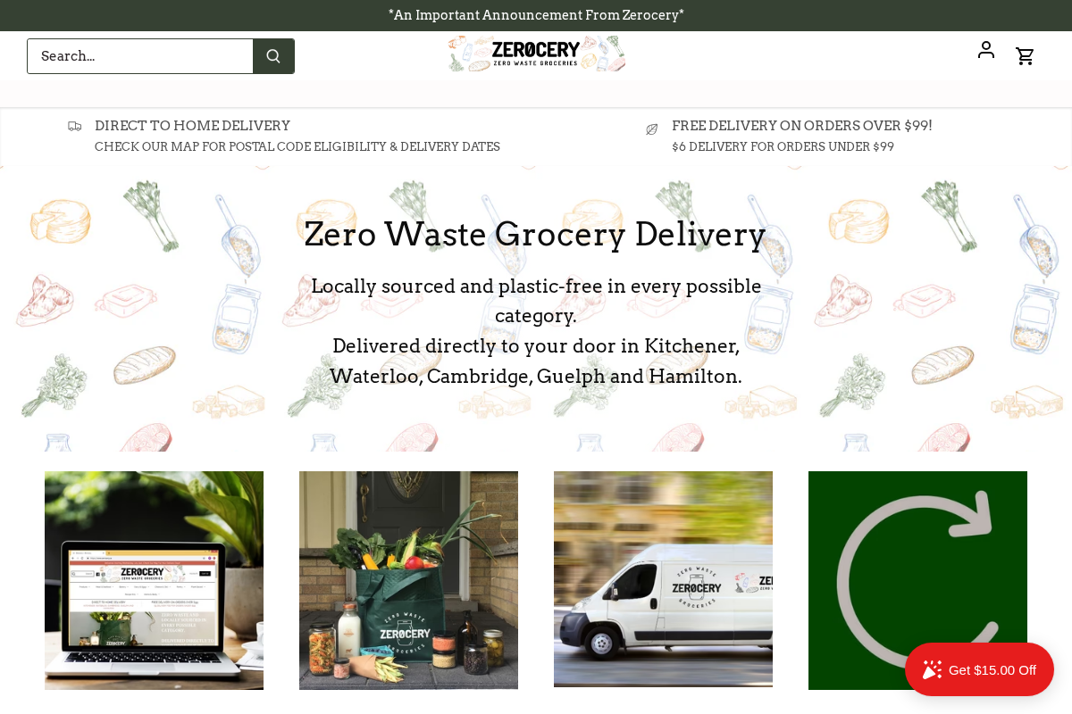 zerocery.ca homepage screenshot