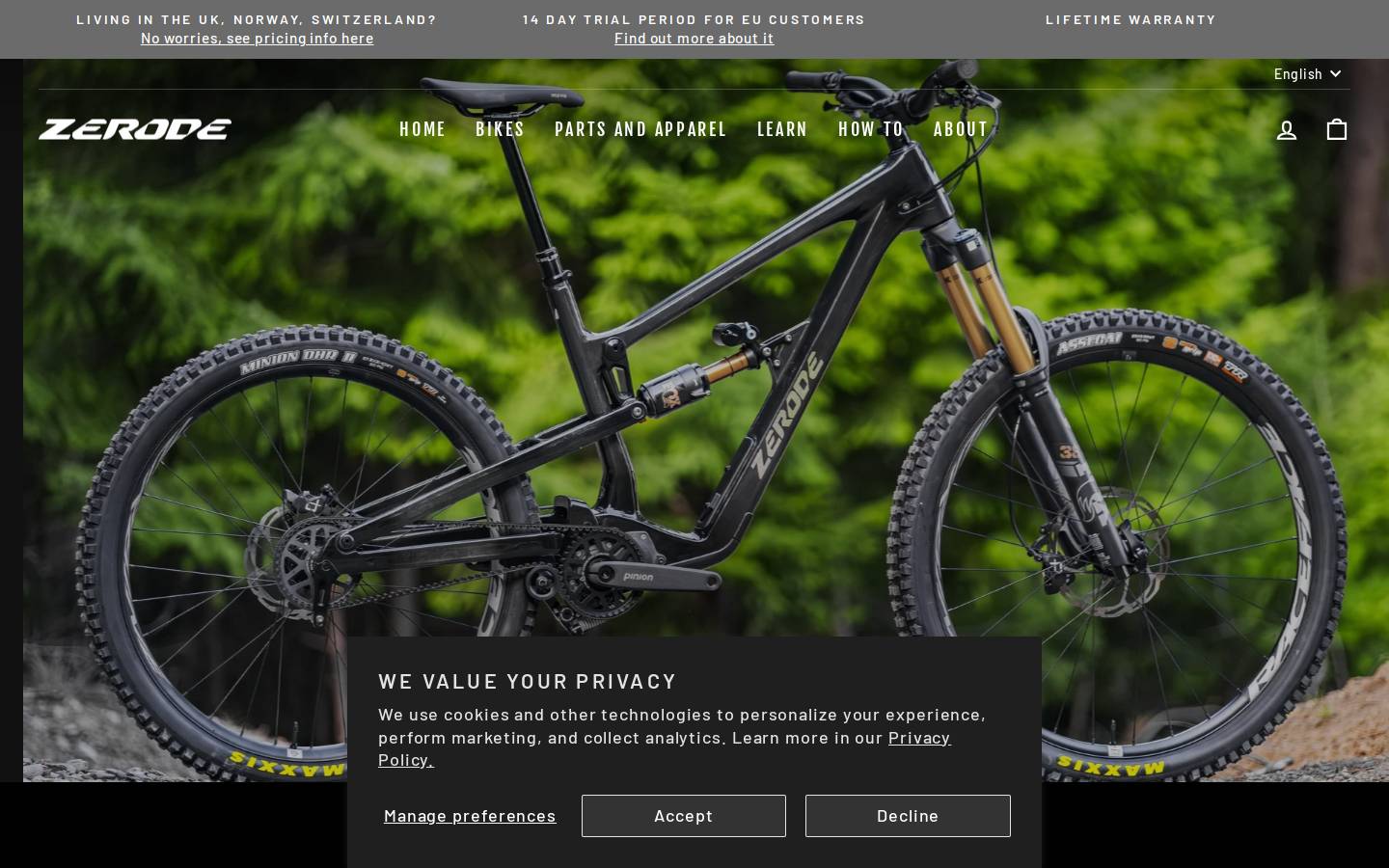 zerode.eu homepage screenshot
