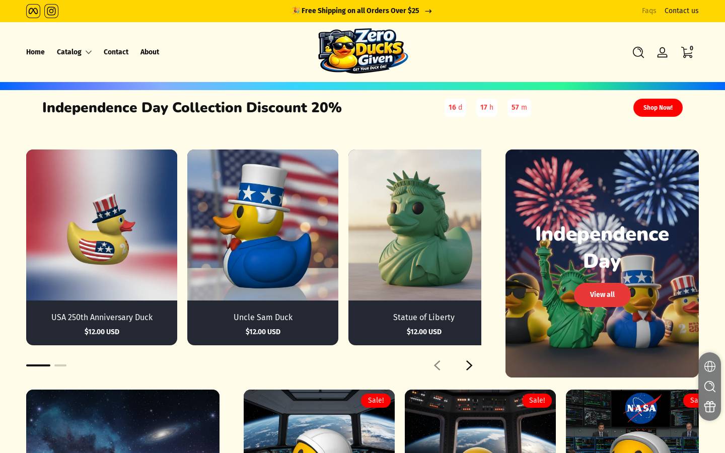 zeroducksgiven.net homepage screenshot