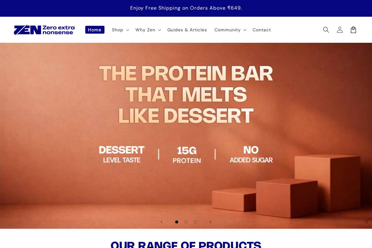 zeroextranonsense.com homepage screenshot