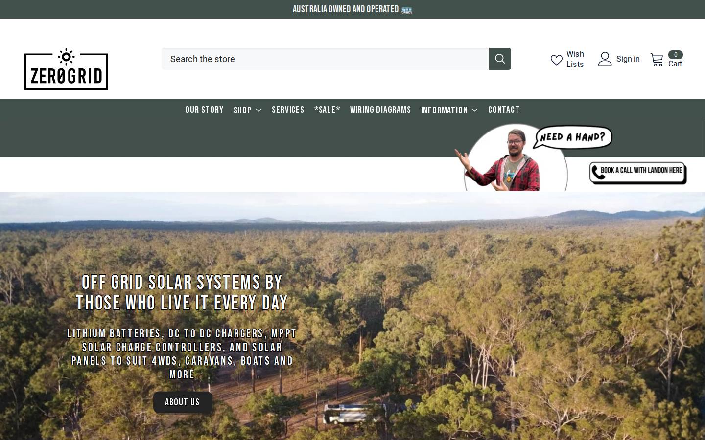 zerogrid.com.au homepage screenshot