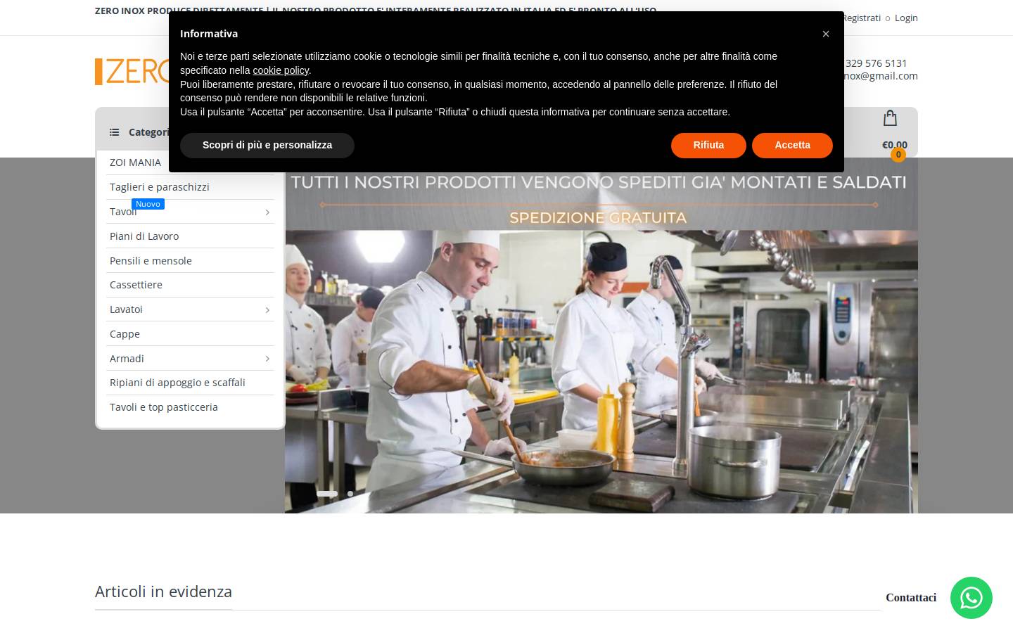 Zeroinox homepage screenshot