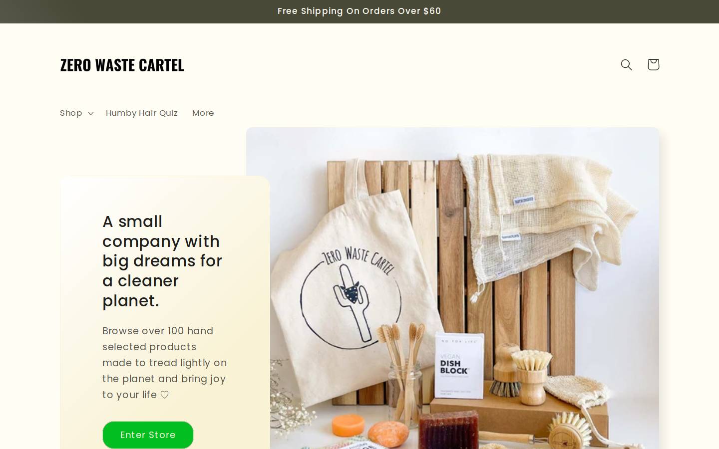 zerowastecartel.com homepage screenshot