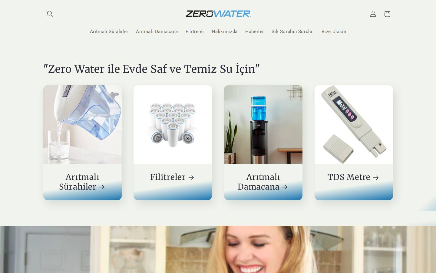 ZeroWater homepage screenshot
