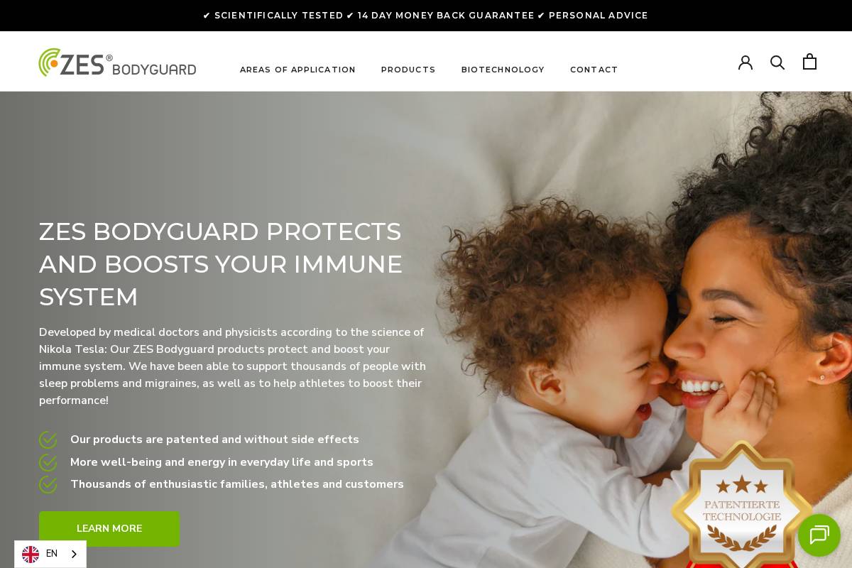 zes-bodyguard.com homepage screenshot